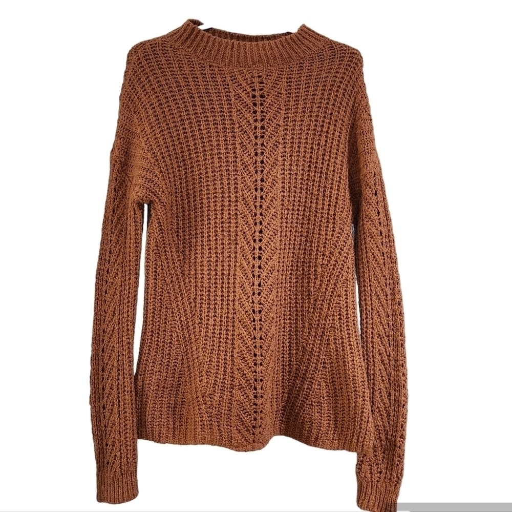 Lucky Brand Knit Sweater Rusted Pink Size Small